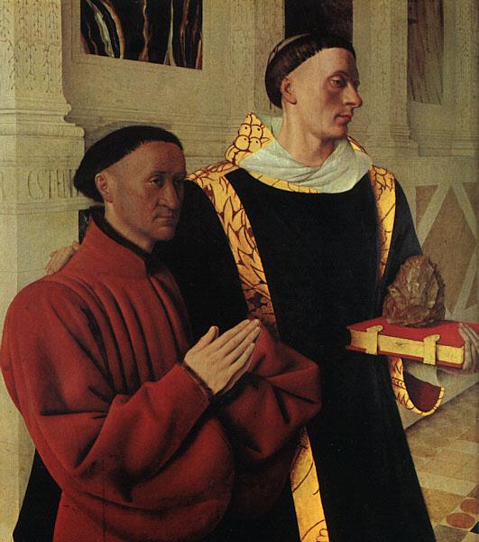 Jean Fouquet Etienne Chevalier and Saint Stephen France oil painting art